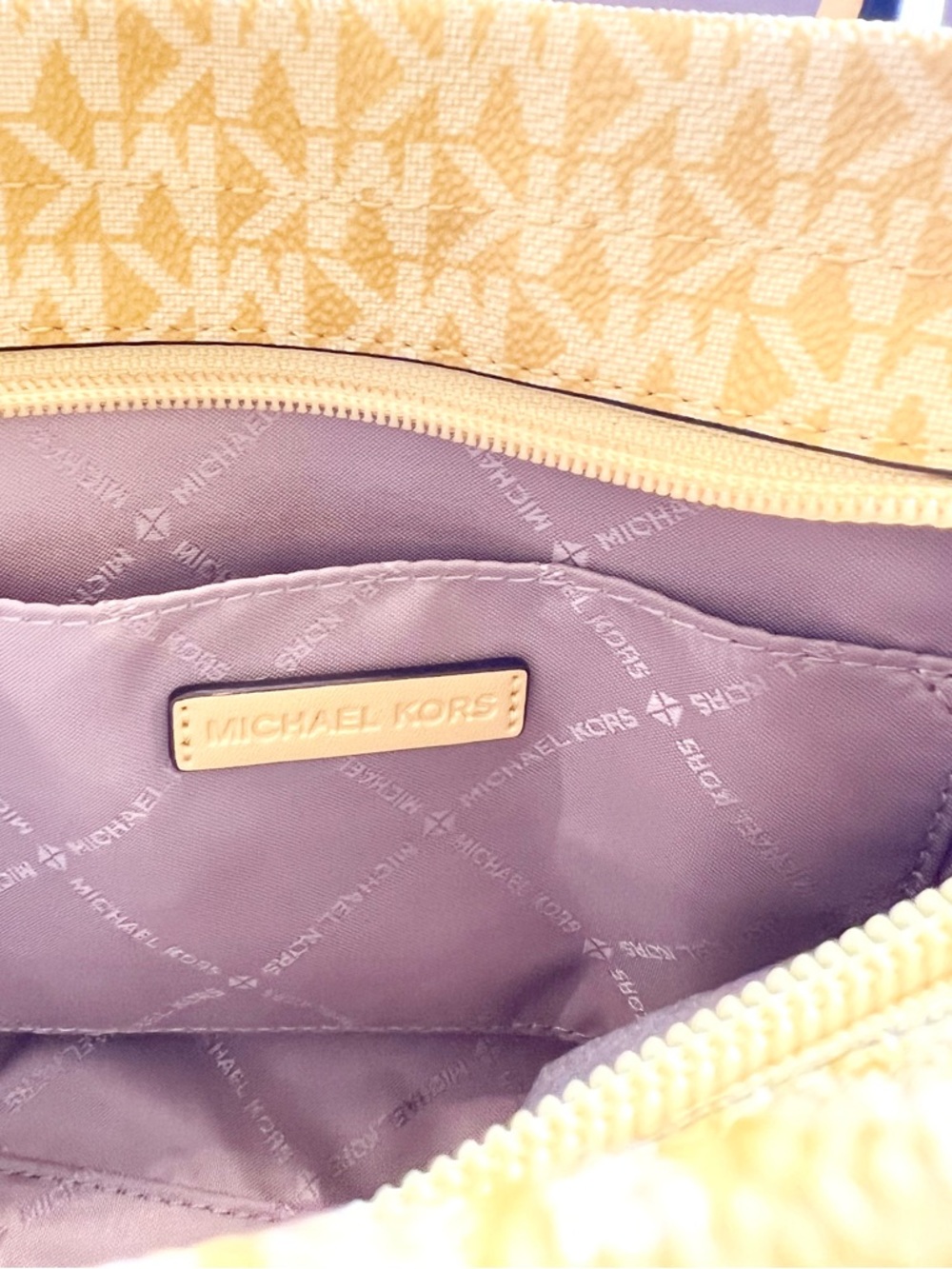 Michael Kors Mirella Small Satchel in Daisy Yellow Leather & Canvas - Picture 9 of 11